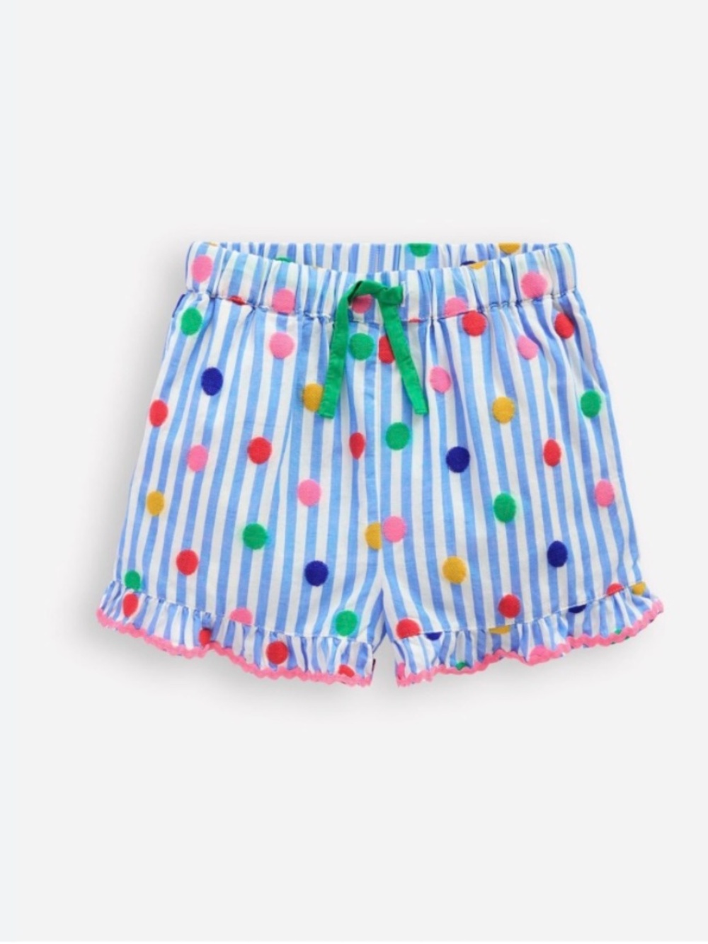 Boden Blue 100% Cotton Frill Shorts